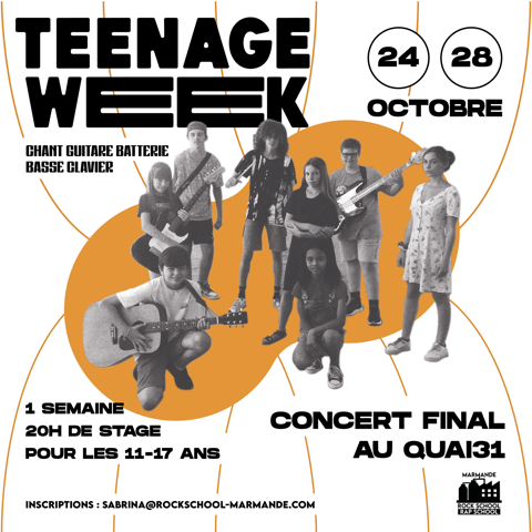 Inscriptions Teenage Week